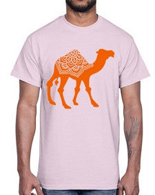 CamelMandala 295#- mandala- Cotton Tee