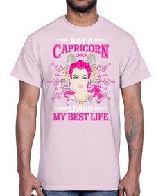 Capricorn chick 193#- capricorn- Cotton Tee