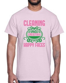Cleaning spaces creating happy faces Style 93#- cleaner- Cotton Tee