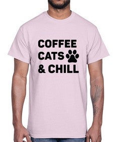 Coffee Cat Style 41#- cats- Cotton Tee