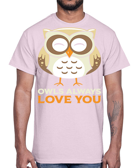 Cute Owl Always Love You A TurtleRabbit 3#- owl- Cotton Tee