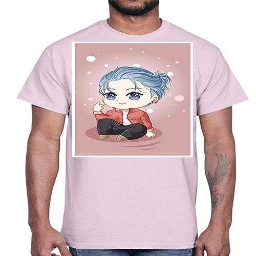 Cute little boy silver hair 78#- anime- Cotton Tee