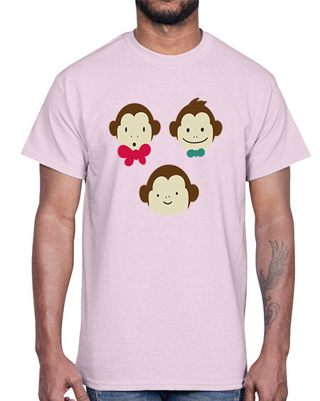 Cute_little_monkeys_5425- monkey- Cotton Tee