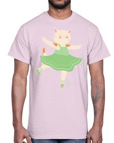 Dancing cat ballerina for ballet ballet 112#- ballet- Cotton Tee