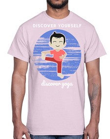 Discover Yourself Discover Yoga 199#- yoga- Cotton Tee