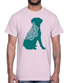 DogMandala 381#- mandala- Cotton Tee
