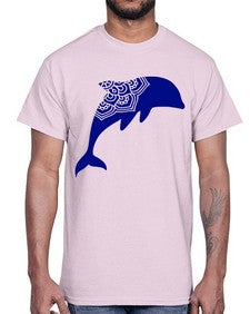 DolphinMandala 382#- mandala- Cotton Tee