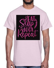 Eat Sleep Yoga Repeat  207#- yoga- Cotton Tee