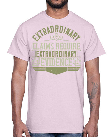 Extraordinary claims require extraordinary evidence 293#- general science- Cotton Tee