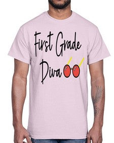 First Grade Diva 124#- first grade- Cotton Tee