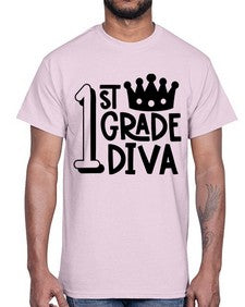 First Grade Diva 127#- first grade- Cotton Tee