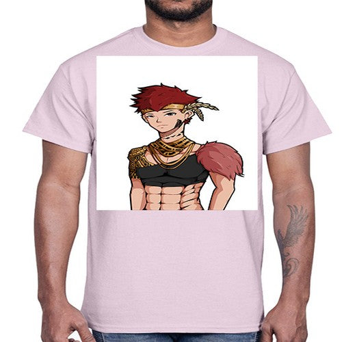 Forest tribal boy 67#- anime- Cotton Tee