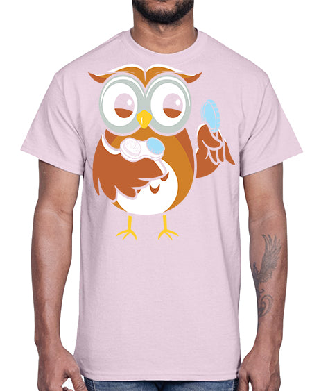 Funny Owl Contact Lens Case A TurtleRabbit 6#- owl- Cotton Tee