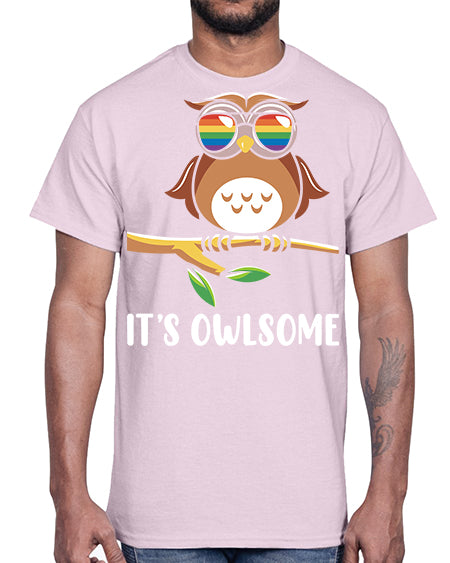 Funny Owl Gift Im Owlsome A TurtleRabbit 7#- owl- Cotton Tee