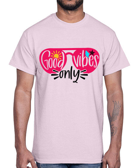 Good Vibes Only Style 42#- summer- Cotton Tee