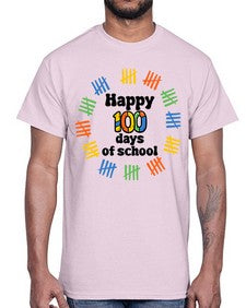 Happy one hundred Days of School 245#- one hundred days- Cotton Tee