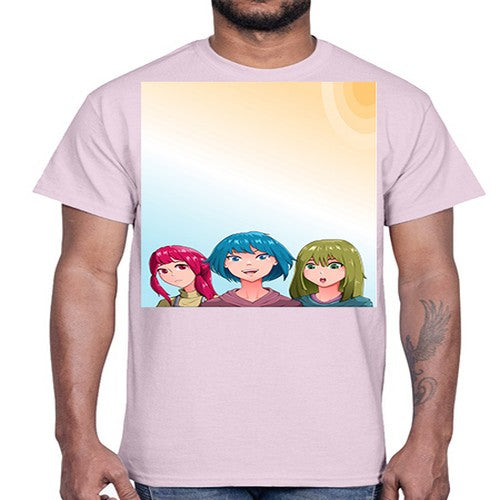 Happy three friend 20#- anime- Cotton Tee