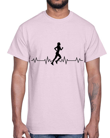 Heart Beat Runner girl- sports general- Cotton Tee