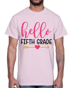 Hello Fifth Grade 268#- fifth grade- Cotton Tee