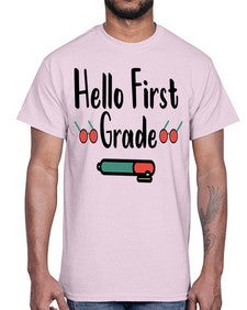 Hello First Grade 273#- first grade- Cotton Tee