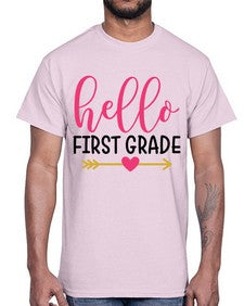 Hello First Grade 282#- first grade- Cotton Tee