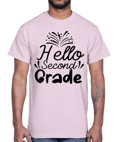 Hello Second Grade 322#- second grade- Cotton Tee