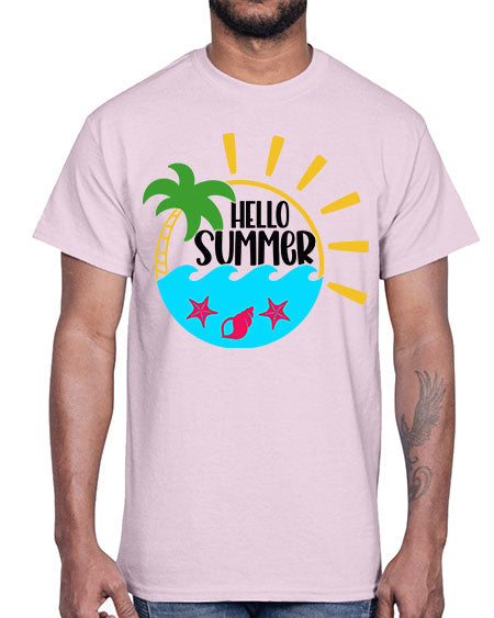 Hello Summer Style 40#- summer- Cotton Tee