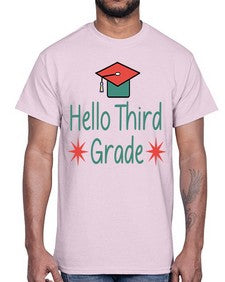 Hello Third Grade 345#- seventh grade- Cotton Tee