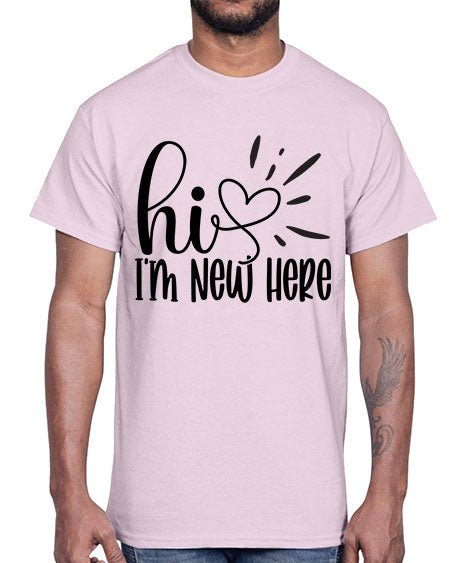Hi Im New Here 332#- kids- Cotton Tee