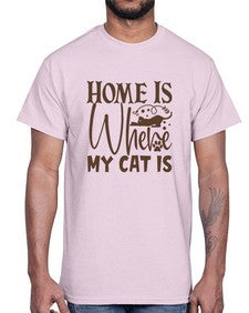 Home Is Where My Cat Is Style 14#- cats- Cotton Tee