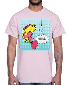 Hooked on Something 534#- art pop art- Cotton Tee