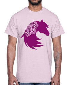 HorseFaceMandala 535#- mandala- Cotton Tee