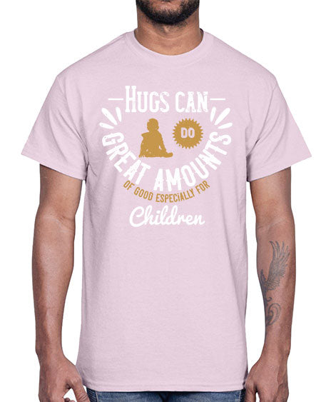 Hugs can do great amounts of good especially for children Style 90#- kids- Cotton Tee