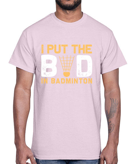 I put the 1097#- badminton- Cotton Tee