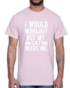 I would Workout- cats- Cotton Tee