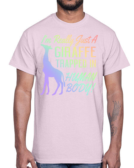 Im really just a giraffee trapped in human body- giraffee- Cotton Tee