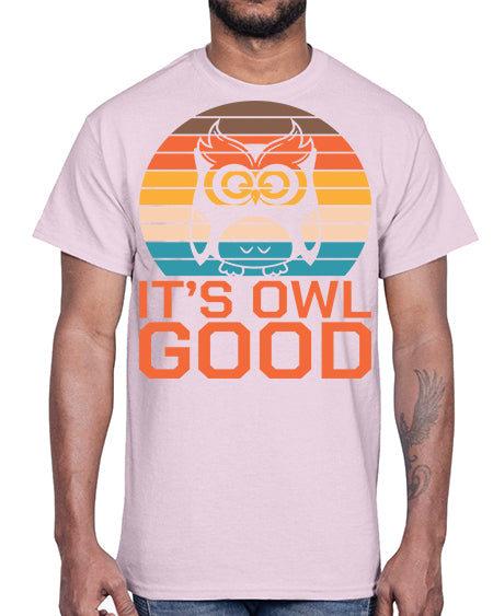 Its Owl Good Retro Owl A TurtleRabbit 10#- owl- Cotton Tee