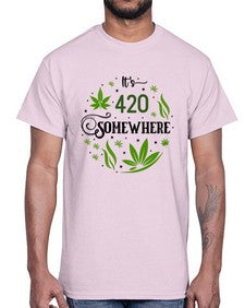 Its Somewhere 673#- marijuana- Cotton Tee