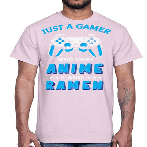 Just A Gamer Who Loves Anime and Ramen 262#- anime- Cotton Tee
