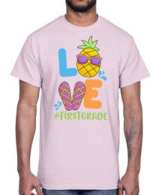 LOVE first Grade Summer Pineapple 515#- first grade- Cotton Tee