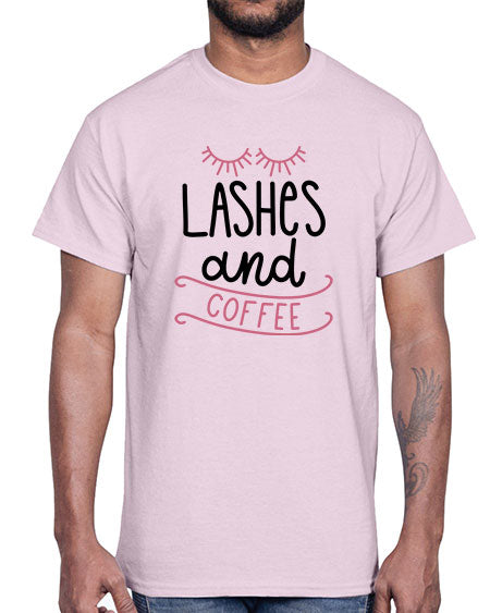 Lashes and Coffee Style 68#-makeup Cotton Tee