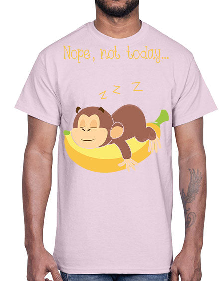 Lazy Monkey Nope Not Today 9#- monkey- Cotton Tee