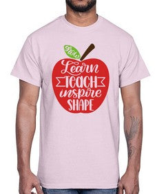 Learn Teach Inspire Shape Style 1044#- teacher- Cotton Tee