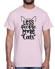 Less People More Cats Style 97#- cats- Cotton Tee