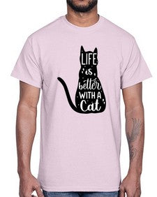 Life Is Better With A Cat Style 98#- cats- Cotton Tee