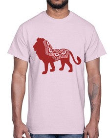 LionMandala 734#- mandala- Cotton Tee