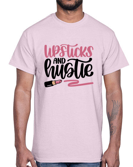 Lipstick And Hustie Style 59#-makeup Cotton Tee