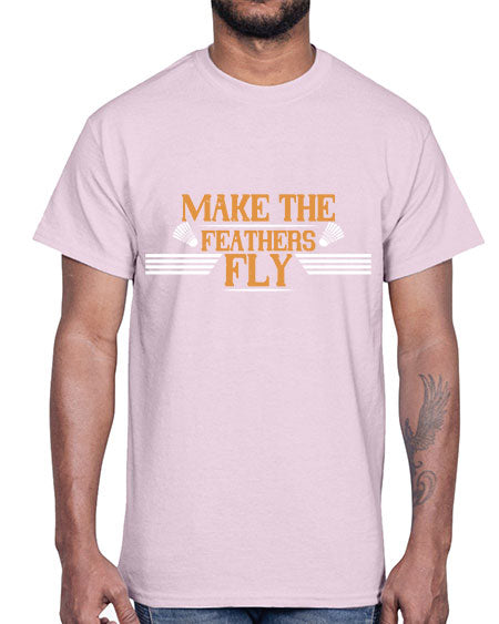Make the feathers fly 1972#- badminton- Cotton Tee