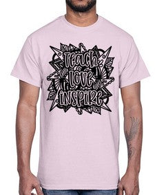 Mandala Teach Love Inspire 763#- mandala- Cotton Tee
