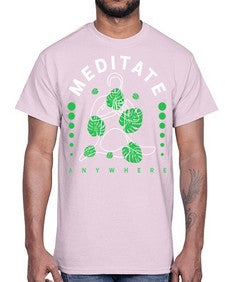 Meditate Anywhere 420#- yoga- Cotton Tee
